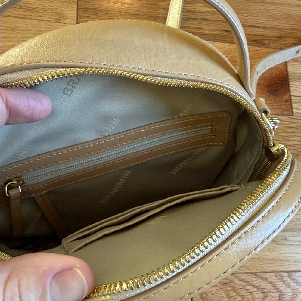 Brahmin - Round Pineapple Print Crossbody Bag - Picture 3 of 4